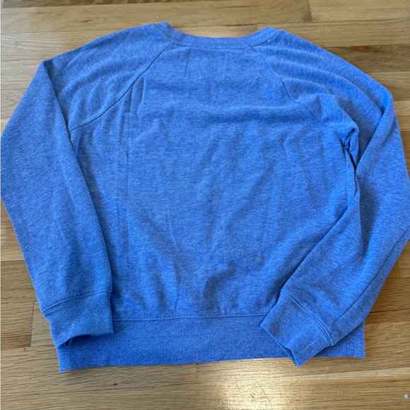 Victoria Secret Y2K Love Angel Heart Graphic Blue Crew Neck Sweatshirt Size S - Picture 9 of 9